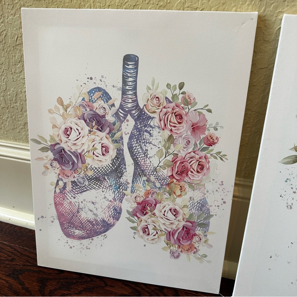 Colorful Floral Anatomy Art Prints Set - Picture 6 of 8